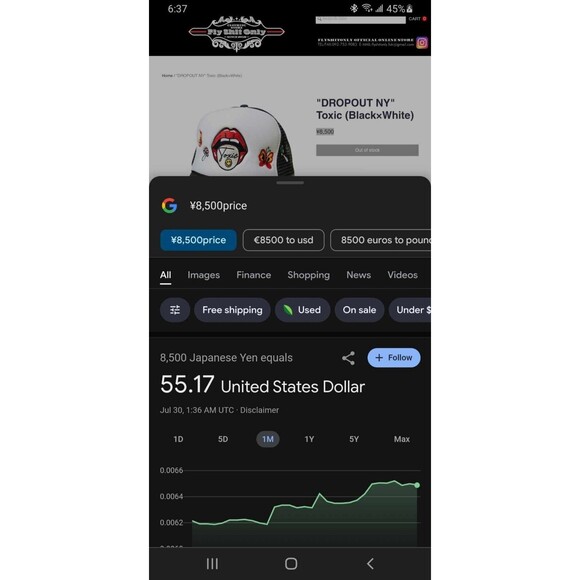 Rare DROPOUT NY" Toxic (Black×White) Cap Made In Japan - Picture 9 of 9